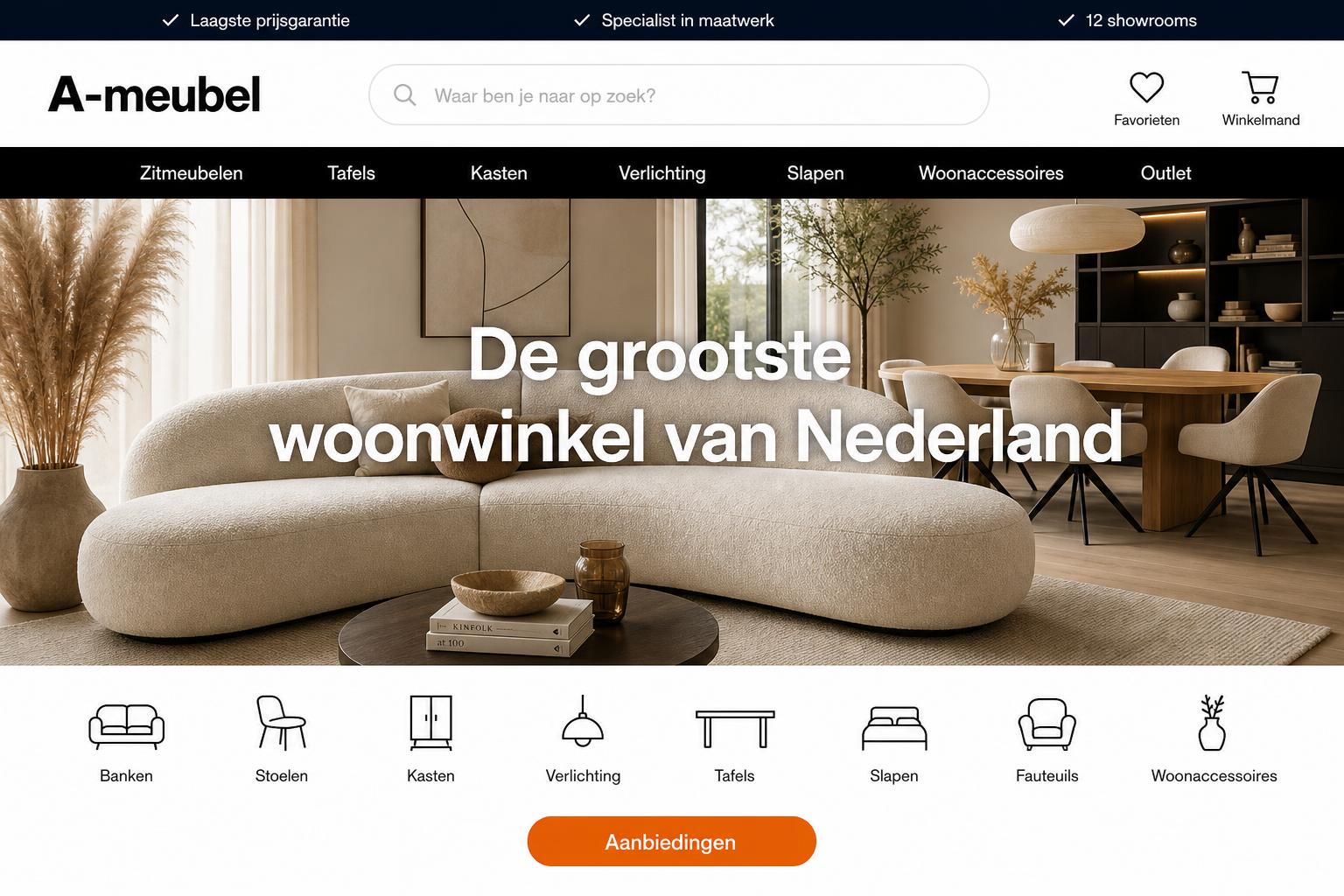 A-Meubel restyled in zitmaxx.nl look and feel
